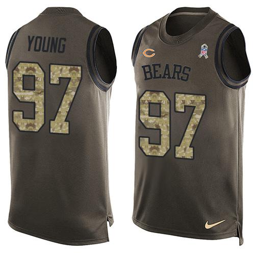 Nike Bears #97 Willie Young Green Men's Stitched NFL Limited Salute To Service Tank Top Jersey - Click Image to Close